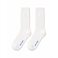 Post-Basic Junpaku White unisex everyday essential crew socks