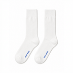 Post-Basic Junpaku White unisex everyday essential crew socks